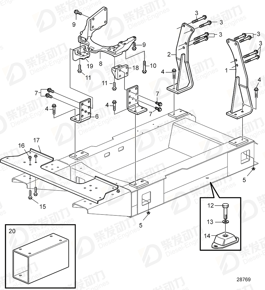volvo penta Spacer 3832463 Drawing volvo penta Spacer 3832463 Drawing